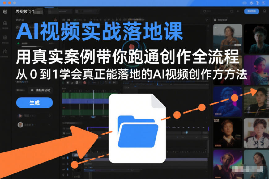 AI视频实战落地课，用真实案例带你跑通创作全流程，从0到1学会真正能落地的AI视频创作方法-小艾项目网