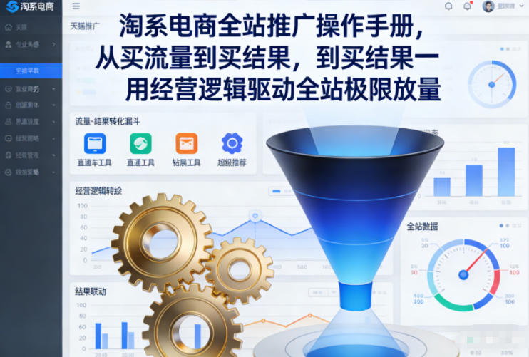 淘系电商全站推广操作手册，从买流量到买结果一用经营逻辑驱动全站极限放量-小艾项目网