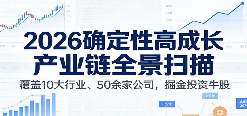 付费文章：2026确定性高成长产业链全景扫描：覆盖10大行业、50余家公司，掘金投资牛股-小艾项目网