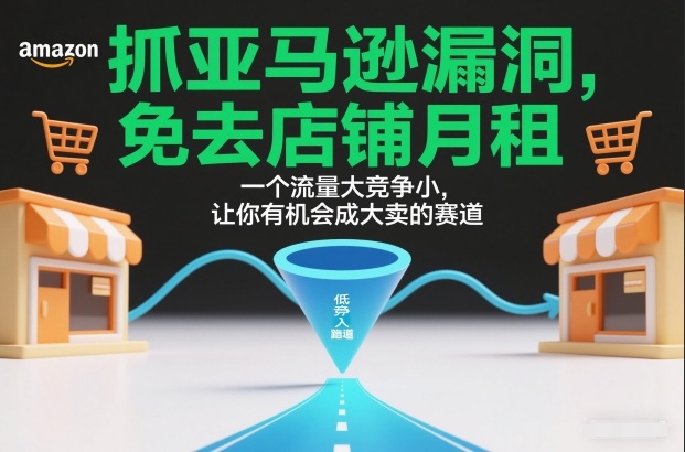 抓亚马逊漏洞，免去店铺月租，一个流量大竞争小，让你有机会成大卖的赛道-小艾项目网