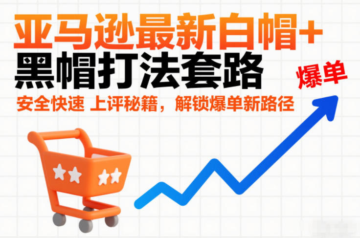 亚马逊最新白帽+黑帽打法套路，安全快速上评秘籍，解锁爆单新路径-小艾项目网