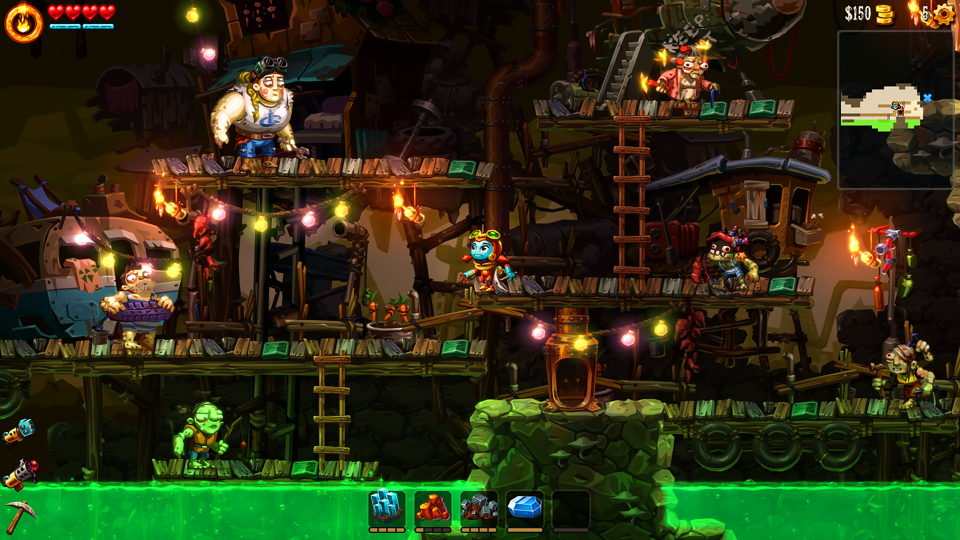 《蒸汽世界 挖掘2 SteamWorld Dig2》Switch中文版NSP下载 – 含4.1.1补丁-小艾项目网
