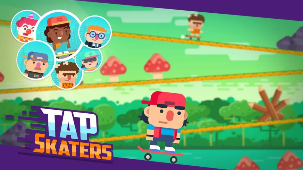 《速降滑板比赛游戏 Tap Skaters》Switch英文版NSP下载-小艾项目网