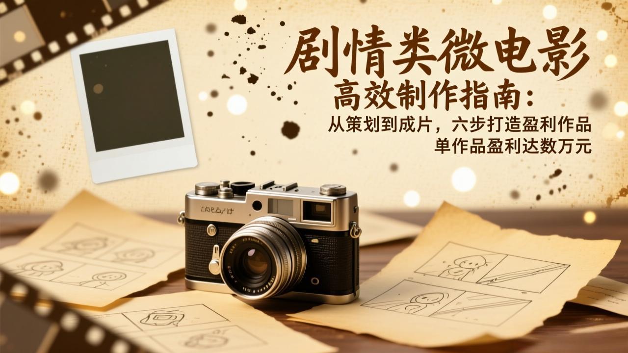 剧情类微电影高效制作指南：从策划到成片，六步打造盈利作品，单作品盈利达数万元-小艾项目网