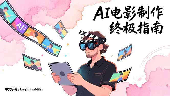AI电影制作终极指南：从创意到成片，系统掌握智能影视全流程实战课(中英字幕-小艾项目网