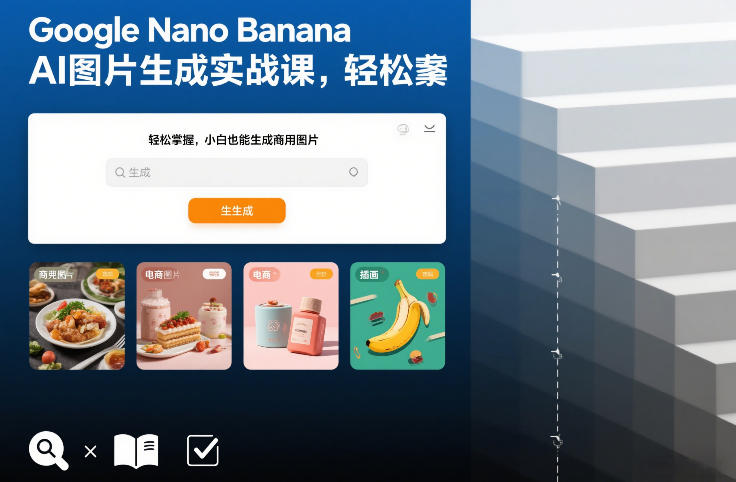 Google Nano Banana AI图片生成实战课，轻松掌握，小白也能生成商用图片-小艾项目网