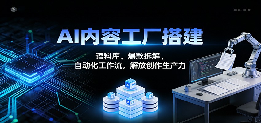 AI内容工厂搭建：语料库、爆款拆解、自动化工作流，解放创作生产力-小艾项目网