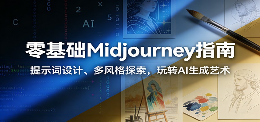 零基础Midjourney指南：提示词设计、多风格探索，玩转AI生成艺术-小艾项目网
