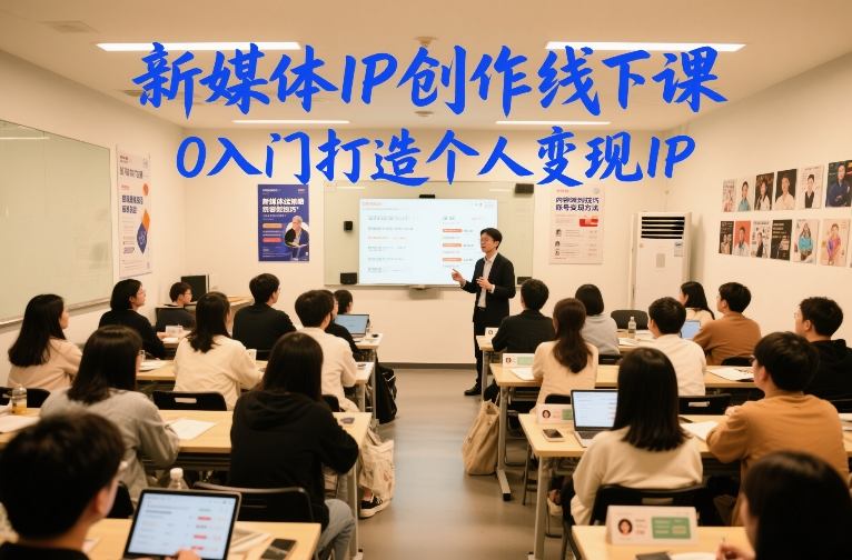 新媒体IP创作线下课，0入门打造个人变现IP-小艾项目网