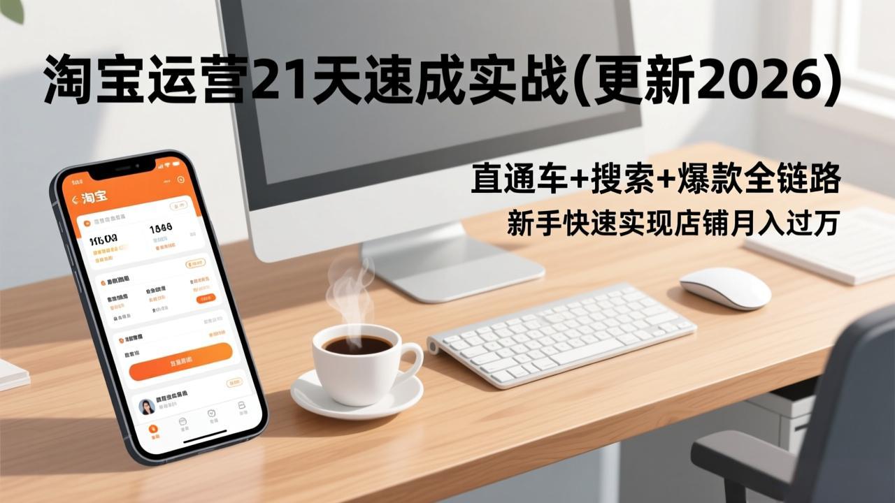 淘宝运营21天速成实战(更新2026-小艾项目网