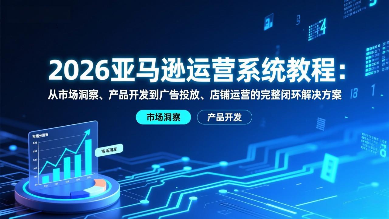 2026亚马逊运营系统教程：从市场洞察、产品开发到广告投放、店铺运营的完整闭环解决方案-小艾项目网
