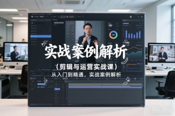 剪辑与运营实战课，从入门到精通，实战案例解析(更新2026)-小艾项目网