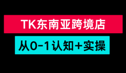 TikTok东南亚跨境从0-1认知实操课-小艾项目网