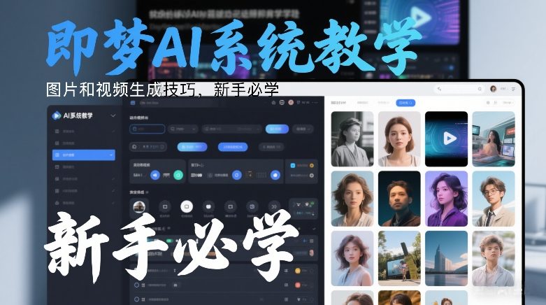 即梦AI系统教学，图片和视频生成技巧，新手必学-小艾项目网