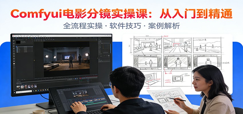 ComfyUI电影分镜实操课：分镜一致性，全流程AI视频制作，零基础也能做专业分镜-小艾项目网