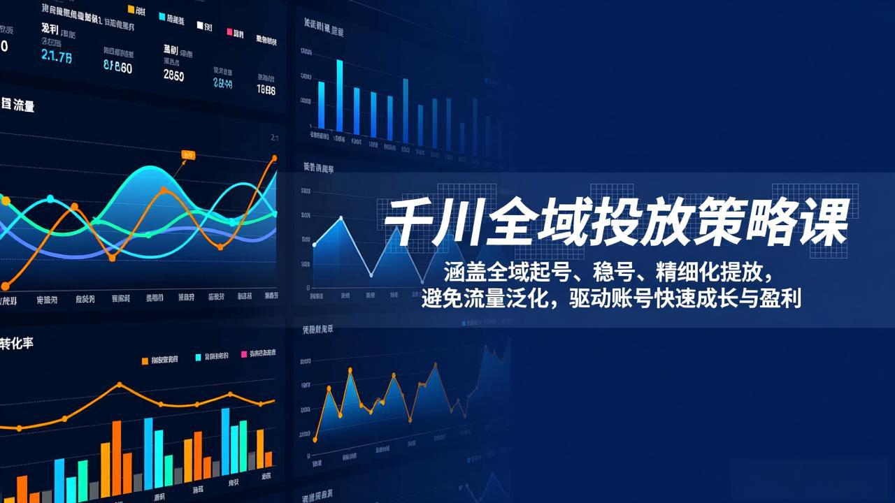 千川全域投放策略课：涵盖全域起号、稳号、精细化投放，避免流量泛化，驱动账号快速成长与盈利-小艾项目网