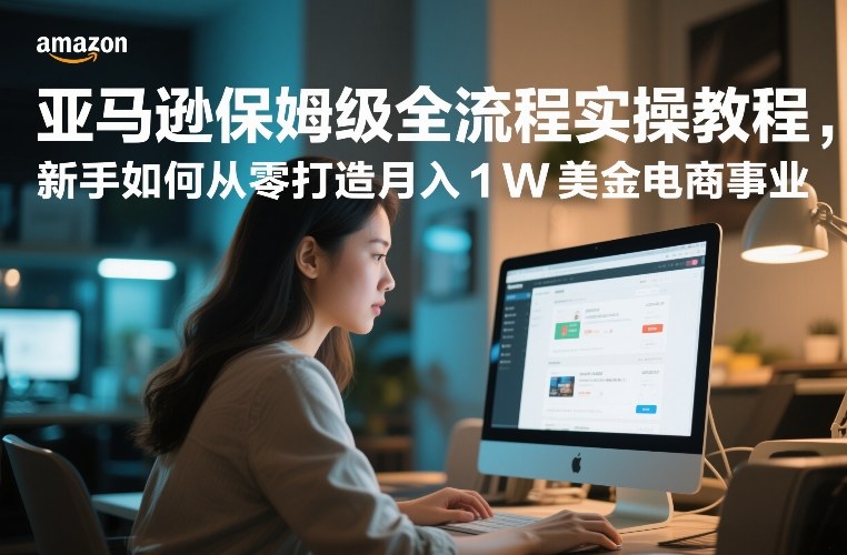 亚马逊保姆级全流程实操教程，新手如何从零打造月入1W美金电商事业-小艾项目网