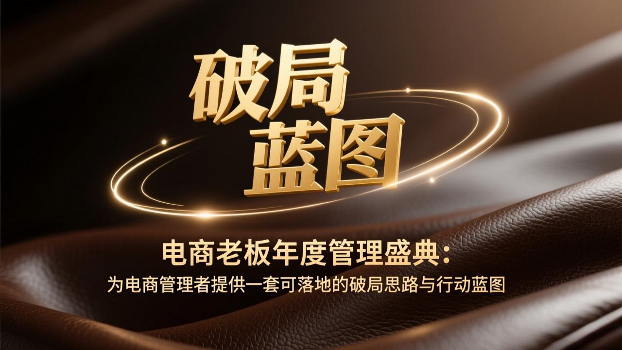 电商老板年度管理盛典：为电商管理者提供一套可落地的破局思路与行动蓝图-小艾项目网
