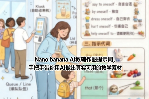 Nano banana AI教辅作图提示词，手把手带你用AI做出真实可用的教学素材-小艾项目网