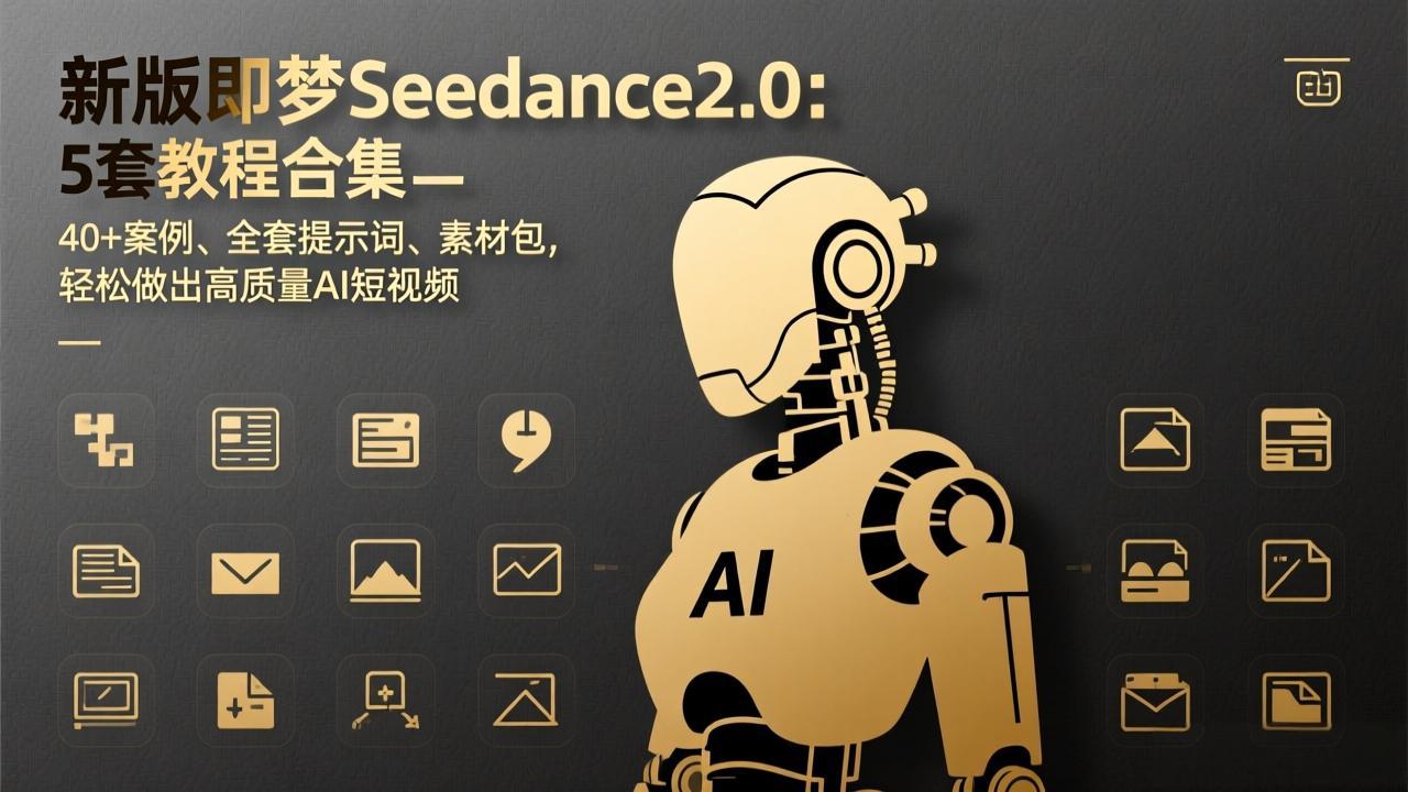 新版即梦Seedance2.0：5套教程合集，40+案例、全套提示词、素材包，轻松做出高质量AI短视频-小艾项目网