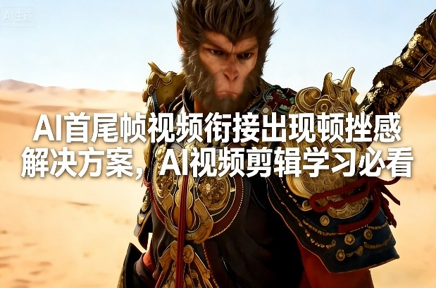 AI首尾帧视频衔接出现顿挫感解决方案，AI视频剪辑学习必看-小艾项目网