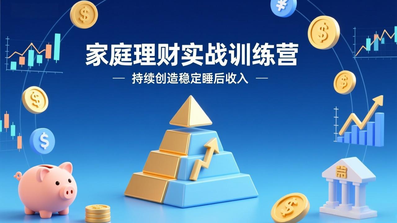 家庭理财实战训练营：从0到1建体系，三阶进阶层层递进，助你持续创造稳定睡后收入-小艾项目网