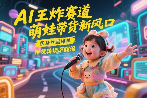 AI王炸赛道，萌娃带货新风口，条条作品爆单，带货转换率翻倍，核心逻辑拆解-小艾项目网