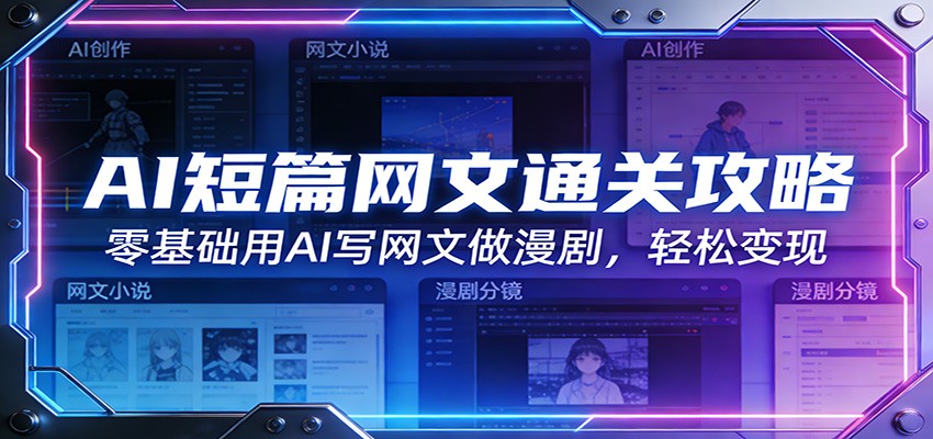 AI短篇网文通关攻略：零基础用AI写网文做漫剧，轻松变现-小艾项目网