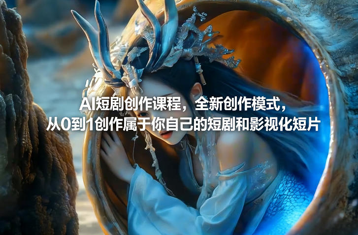 AI短剧创作课程，全新创作模式，从0到1创作属于你自己的短剧和影视化短片-小艾项目网