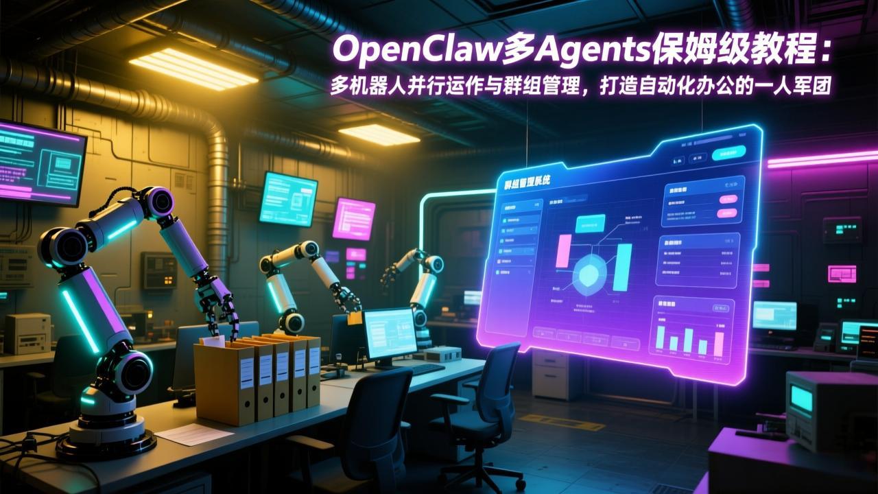 OpenClaw多Agents保姆级教程：多机器人并行运作与群组管理，打造自动化办公的一人军团-小艾项目网