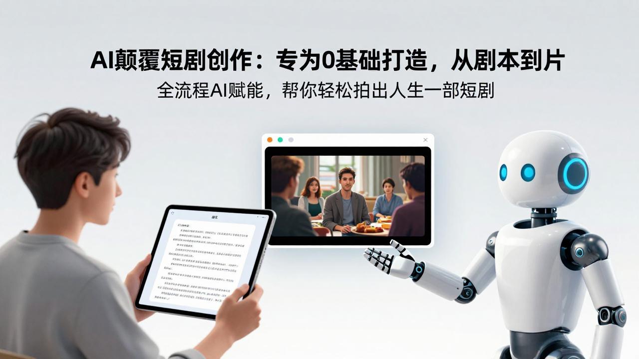 AI颠覆短剧创作：专为0基础打造，从剧本到成片全流程AI赋能，帮你轻松拍出人生第一部短剧-小艾项目网