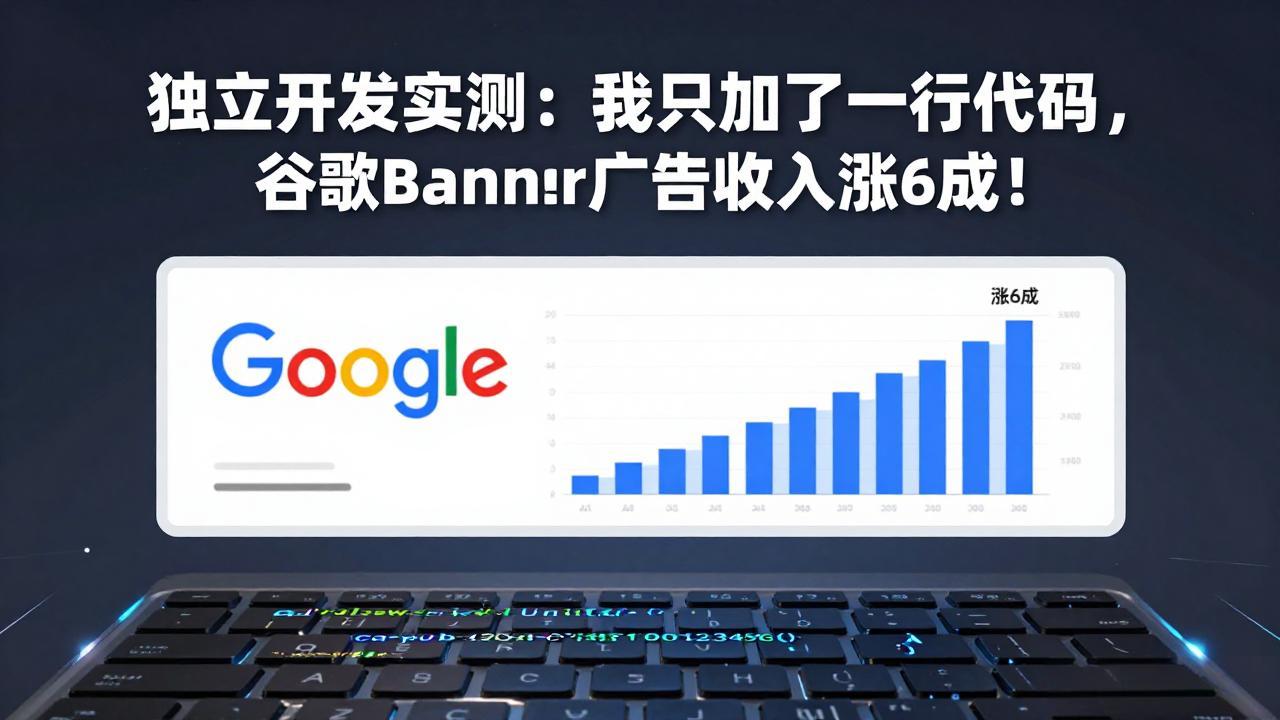 付费文章：独立开发实测：我只加了一行代码，谷歌Banner广告收入涨6成！-小艾项目网