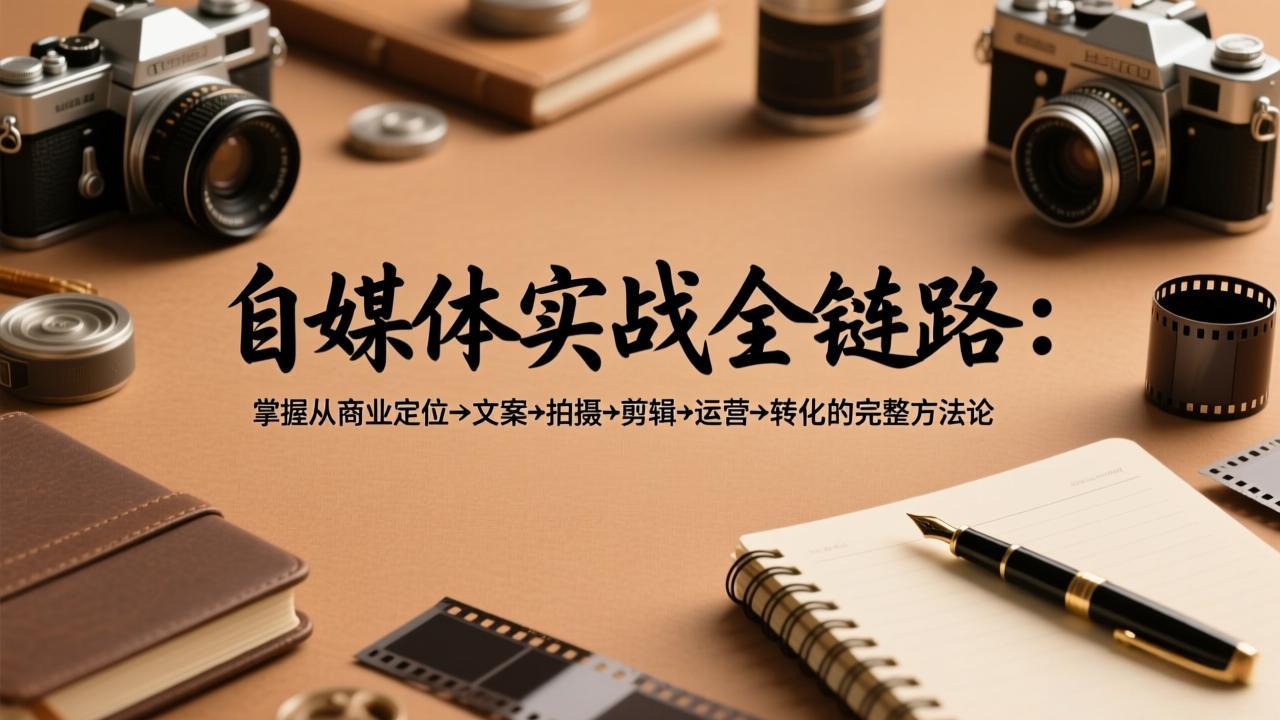 自媒体实战全链路：掌握从商业定位→文案→拍摄→剪辑→运营→转化的完整方法论-小艾项目网