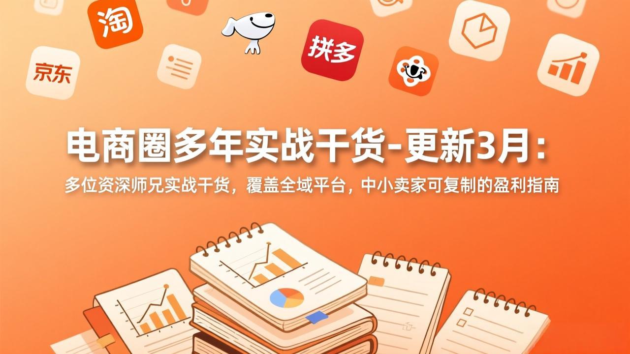 电商圈多年实战干货-更新3月：多位资深师兄实战干货，覆盖全域平台，中小卖家可复制的盈利指南-小艾项目网