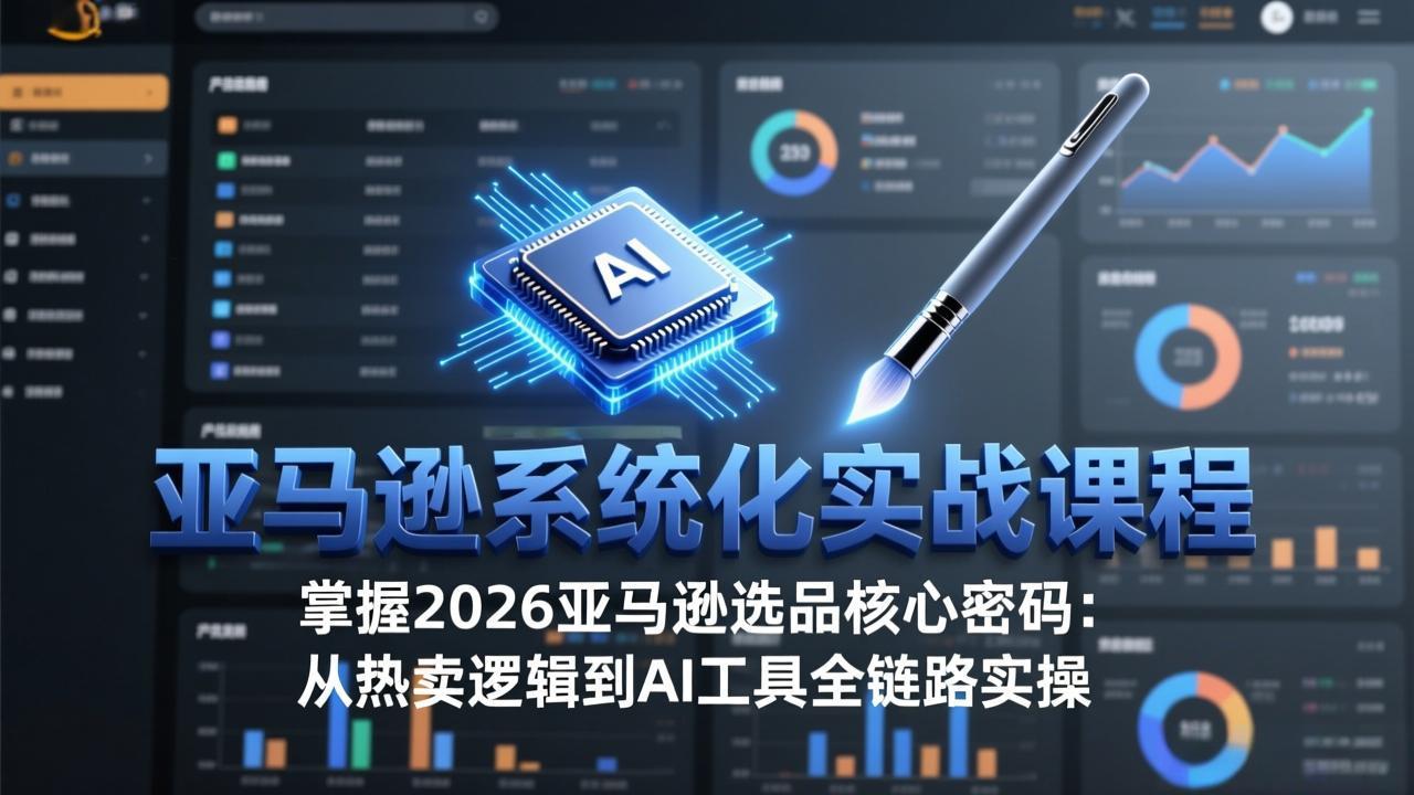 亚马逊系统化实战课-更新3月：2026最新选品方法论，从热卖原因分析到AI作图，提升选品成功率-小艾项目网