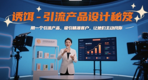 诱饵-引流产品设计秘笈，用一个引流产品，吸引精准客户，让他们主动找你-小艾项目网