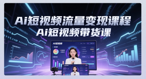 Ai短视频流量变现课程，Ai短视频带货课-小艾项目网