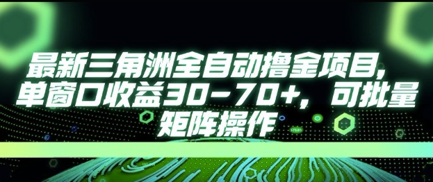 最新AI全自动游戏撸金项目，单窗口收益30-70+，可批量操作【揭秘】-小艾项目网