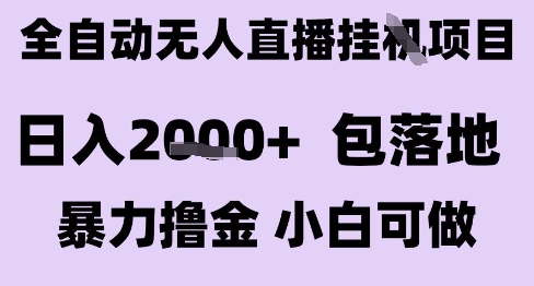 最新全自动抖音无人直播挂G项目，日入2k+ 包落地暴力撸金，小白可做【揭秘】-小艾项目网