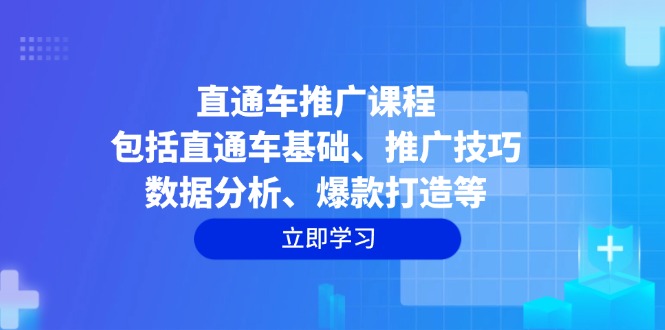 直通车推广课程：包括直通车基础、推广技巧、数据分析、爆款打造等-小艾项目网