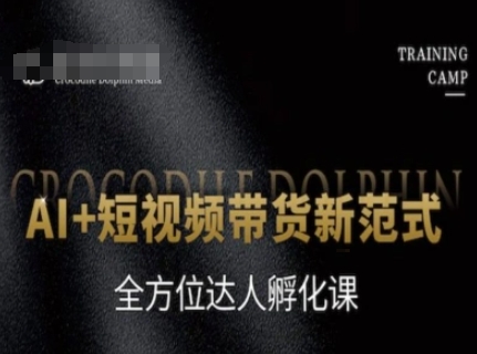 AI+短视频带货新范式，全方位达人孵化课-小艾项目网