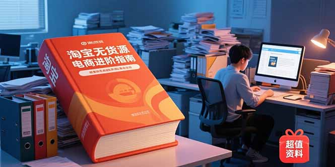 淘宝无货源电商进阶指南，包含新人课、进阶课，配套资料，蓝海选品等-小艾项目网