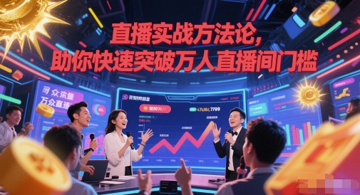 直播实战方法论，助你快速突破万人直播间门槛-小艾项目网