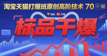 淘宝天猫打爆班原创高阶技术第70期：标品干爆-小艾项目网