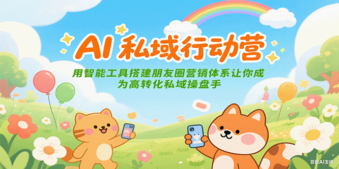 AI私域行动营：用智能工具搭建朋友圈营销体系让你成为高转化私域操盘手-小艾项目网