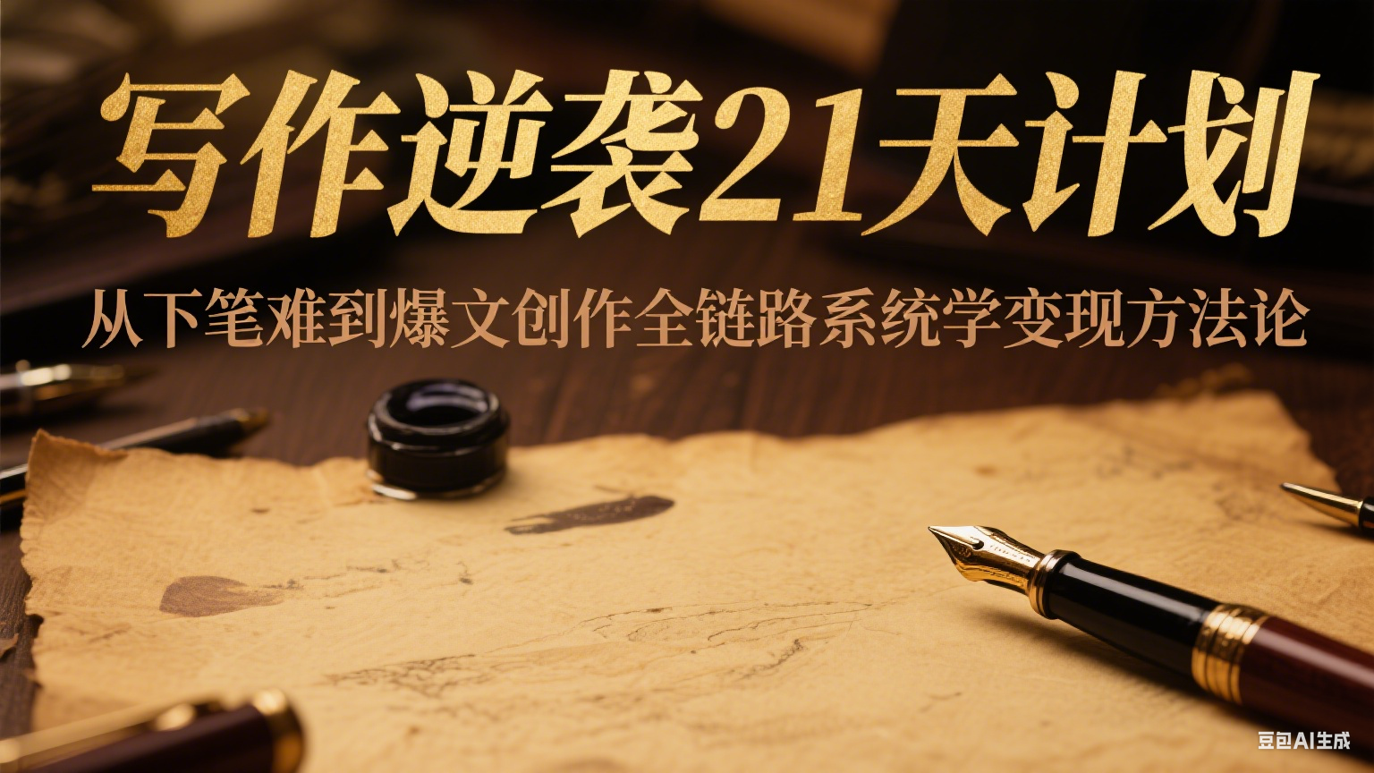 写作逆袭21天计划：从下笔难到爆文创作全链路系统学变现方法论-小艾项目网