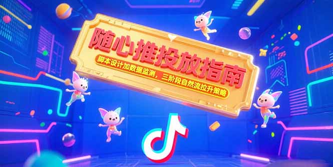 随心推投放指南，脚本设计加数据监测，三阶段自然流拉升策略-小艾项目网