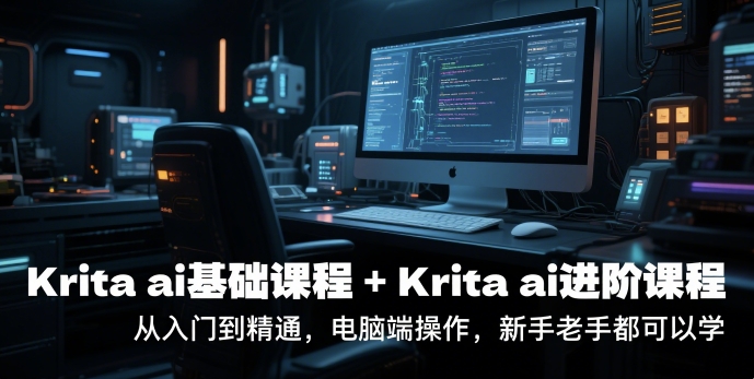 krita ai基础课程+Krita ai进阶课程，从入门到精通，电脑端操作，新手老手都可以学-小艾项目网