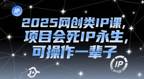 2025网创类IP课，项目会死IP永生，可操作一辈子-小艾项目网