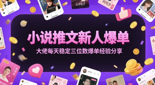 小说推文新人爆单大佬每天稳定三位数爆单经验分享-小艾项目网